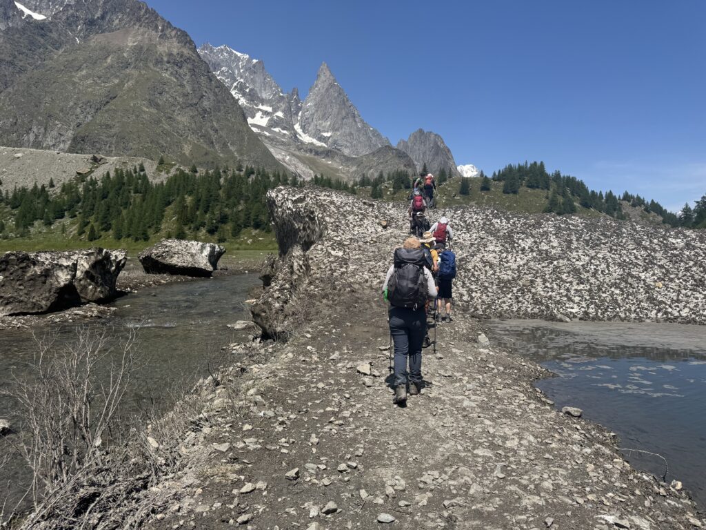 Cône d'avalanche, lac Combale