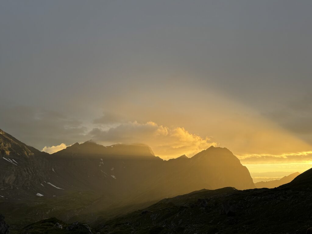 Couché de Soleil depuis la cabane de Susanfe