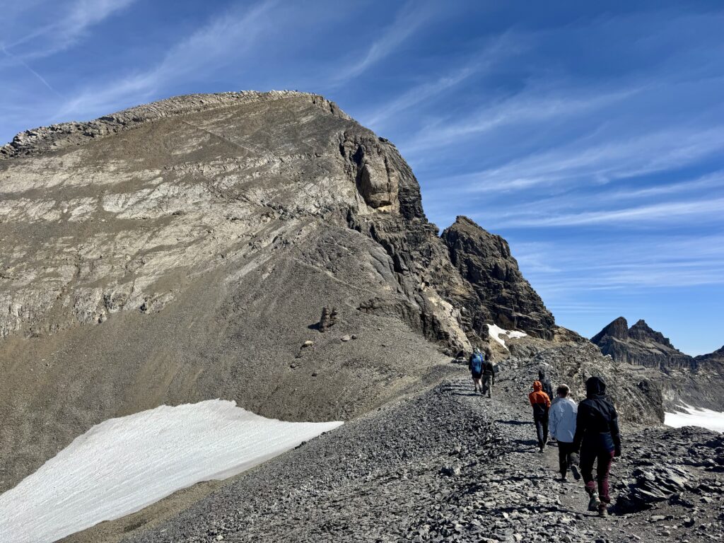 Montée finale à la Haute Cime, Col des Paresseux