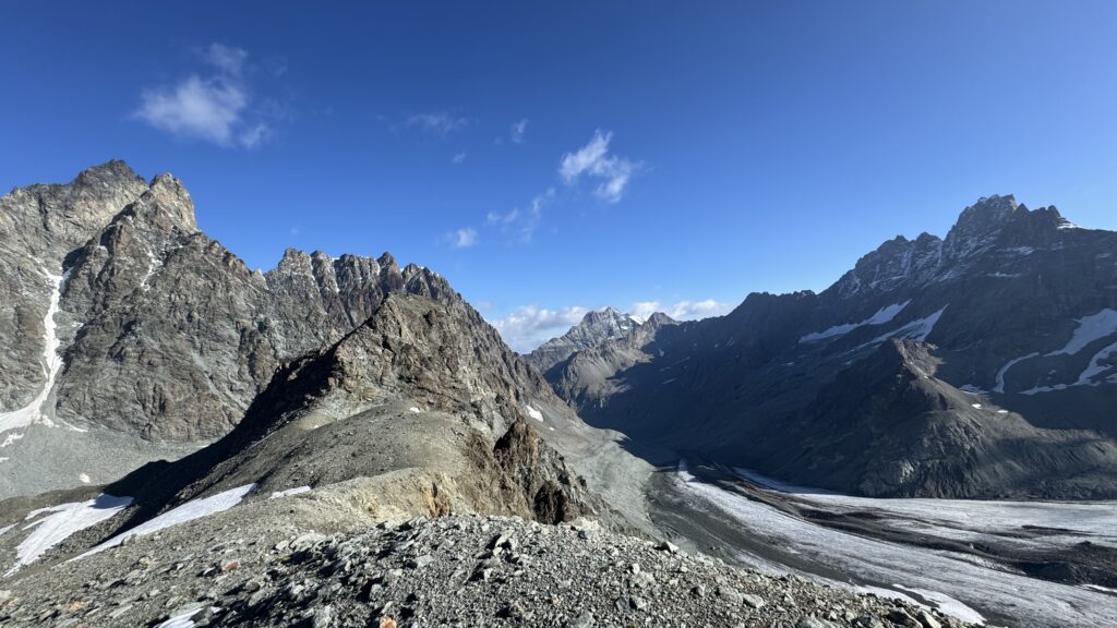 Col Collon et haut glacier d'Arolla